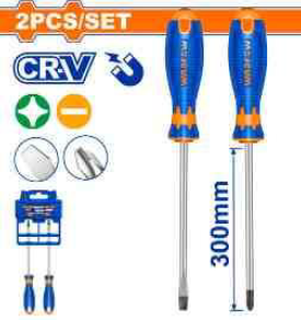 2-Piece Magnetic Screwdriver Set (300mm, Cr-V)