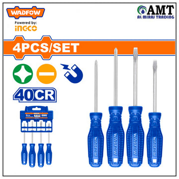 4-Piece Screwdriver Set (CR-V, Mixed Sizes)