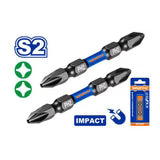 Impact Screwdriver Bits (PH2+PH2 65mm)