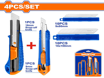 4 Pcs Snap-Off Blade Knife Set