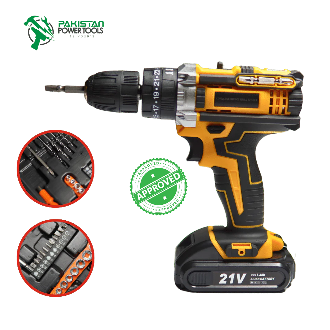 32Pcs Cordless Hammer Drill Kit - 21V