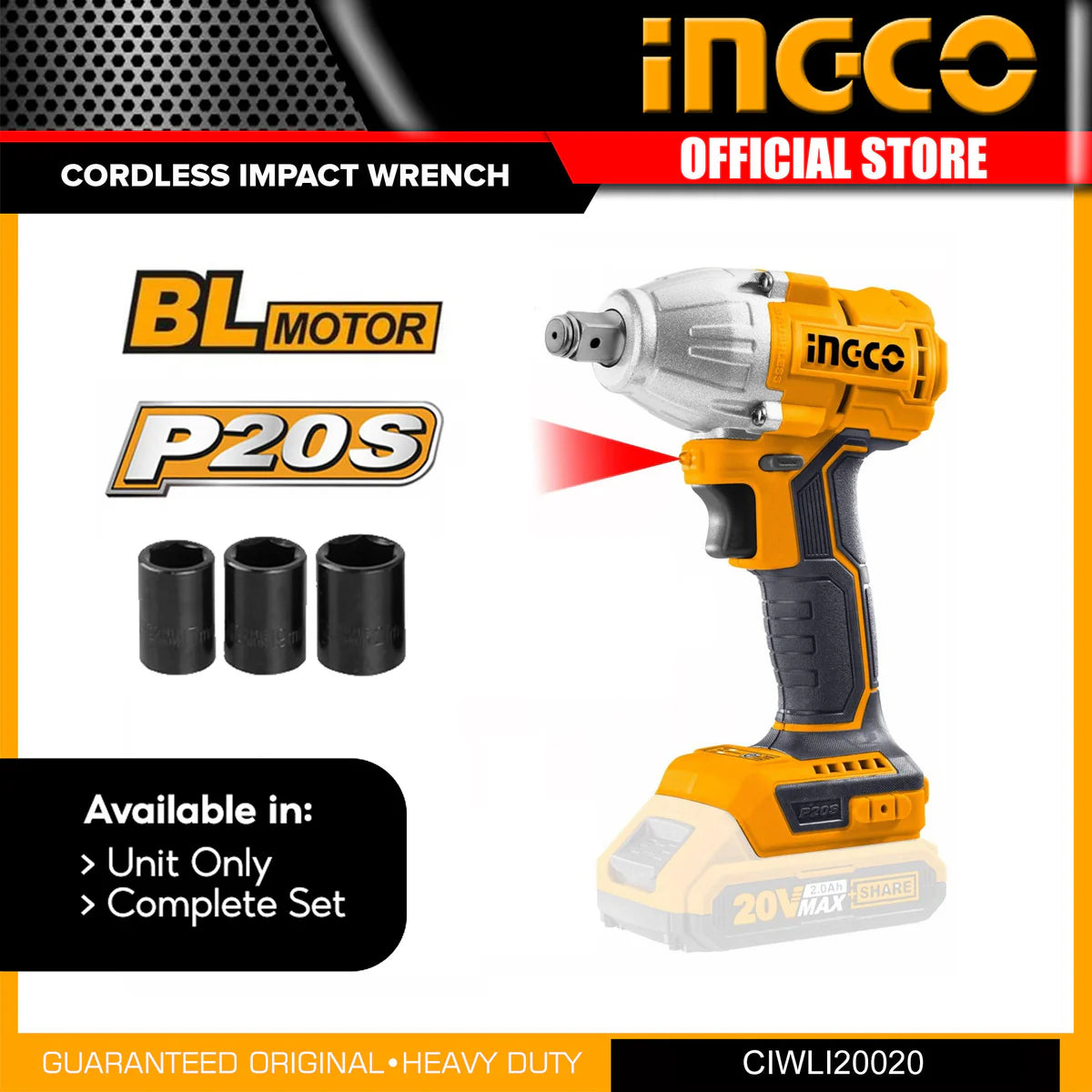 Lithium-Ion Impact Wrench 20V CIWLI20020
