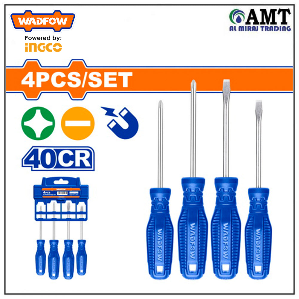 4-Piece Screwdriver Set (CR-V, Mixed Sizes)